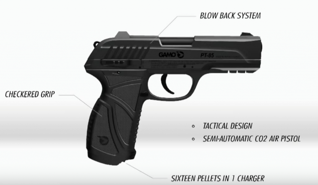 Gamo Pt 85 Blowback Pellet Pistol Clampack Review Riflezone Com